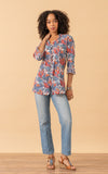 Violeta Blouse, 3/4 Sleeve, Garden Floral