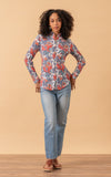 Regina Blouse, Long Sleeve, Garden Floral