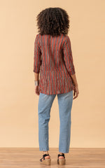 Maya Shrug, 3/4 Sleeve, Taos Stripe