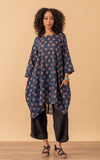 Bubble Tunic, 3/4 Sleeve, Jolie Indigo