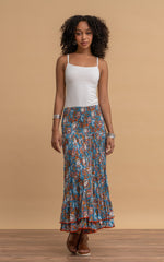 Macarena Skirt, Long, Blue Tegan