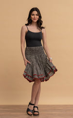 Macarena Skirt, Mini, Black Dot