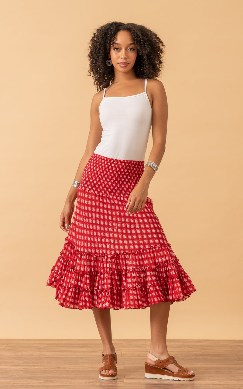 Lola Skirt, Short, Red Lotus