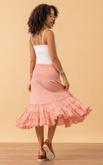 Lola Skirt, Short, Coral Stripe