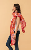 Sarong/Shawl, Pink & Orange Floral