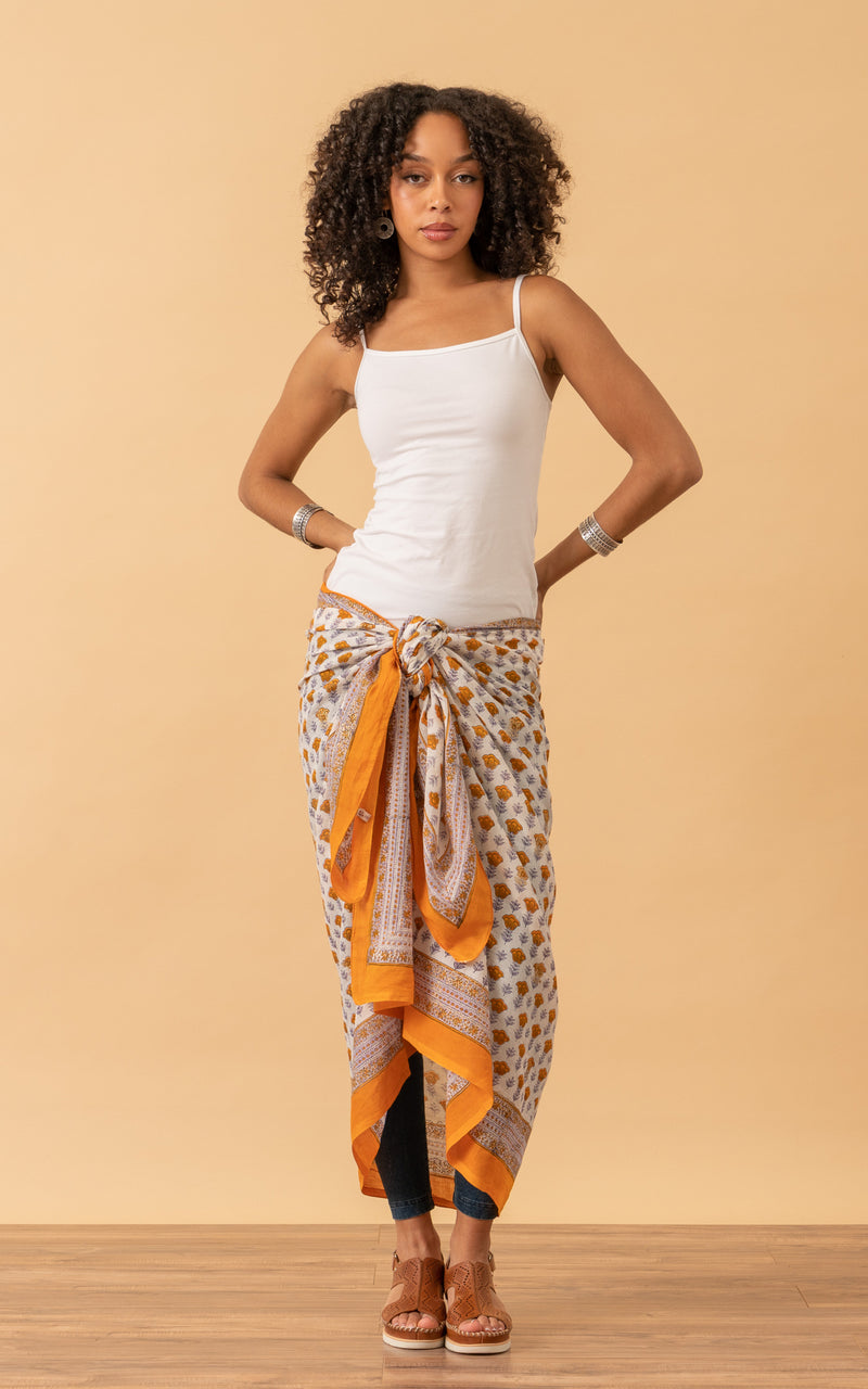 Sarong/Shawl, Gold Tulip