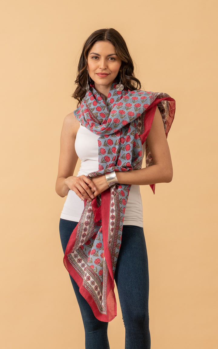 Hand Block Print Sarong/Shawl – Passementrie