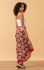 Sarong/Shawl, Pink & Red Geo