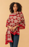 Sarong/Shawl, Pink & Red Geo