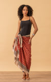 Sarong/Shawl, Rust Paisley Dot