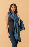 Sarong/Shawl, Indigo Floral