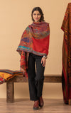 Boiled Wool Shawl, Embroidery, Farah