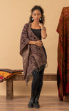 Boiled Wool Shawl, Embroidery, Thistle