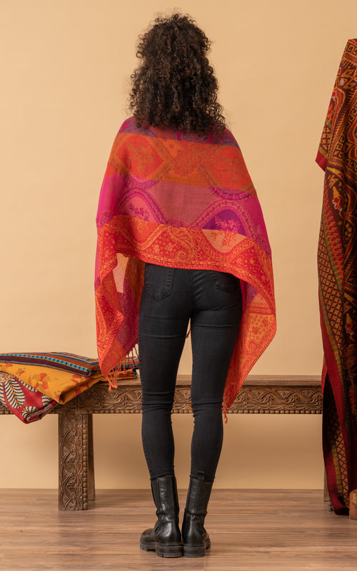 Boiled Wool Shawl, Brilliant