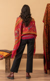 Boiled Wool Shawl, Embroidery, Fiesta Multi