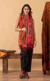 Boiled Wool Shawl, Embroidery, Fiesta Multi