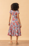 Santa Fe Dress, Long, Cap Sleeve, Garden Floral