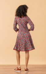 Santa Fe Dress, Short, 3/4 Sleeve, Valentina