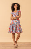 Paloma Dress, Short, Cap, Garden Floral