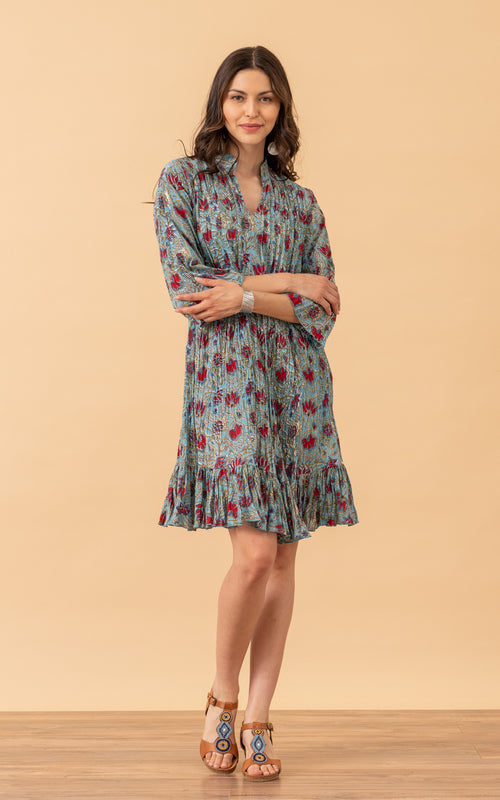 Sahara Tunic/Dress, 3/4 Sleeve, Mia's Garden