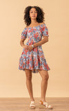 Adelita Dress, Short, Cap Sleeve, Garden Floral