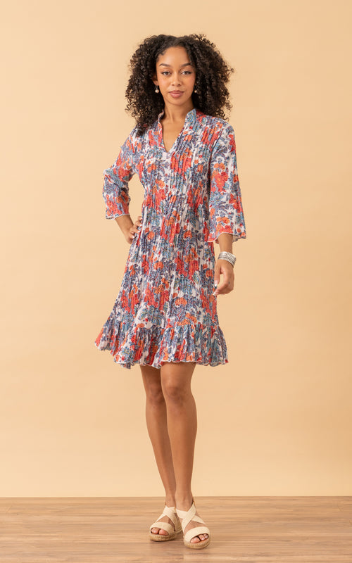 Sahara Tunic/Dress, 3/4 Sleeve, Garden Floral