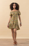 Adelita Dress, Short, Cap Sleeve, Meadow