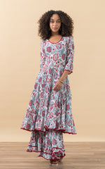 Santa Fe Dress, Long, 3/4 Sleeve, Riya