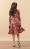 Paloma Dress, Short, 3/4 Sleeve, Masala Bloom