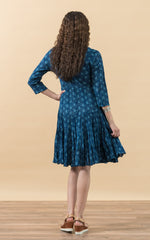 Paloma Dress, Short, 3/4 Sleeve, Tula Indigo