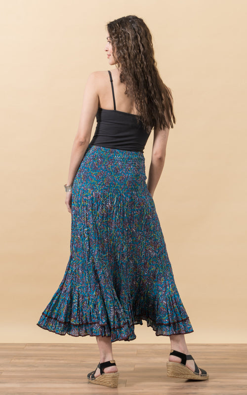 Macarena Skirt, Long, Egyptian Floral