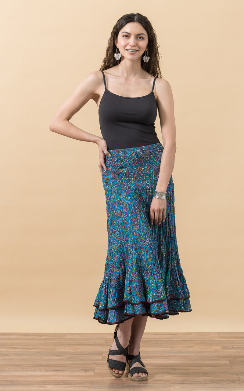 Macarena Skirt, Short, Egyptian Floral