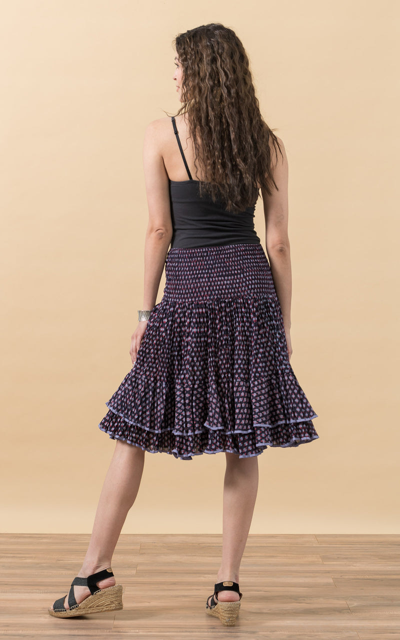 Macarena Skirt, Mini, Violet Calico