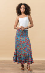 Macarena Skirt, Long, Fiesta Turquoise