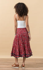 Macarena Skirt, Short, Wildflower Red
