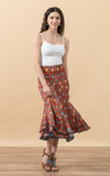 Macarena Skirt, Short, Orange Floral