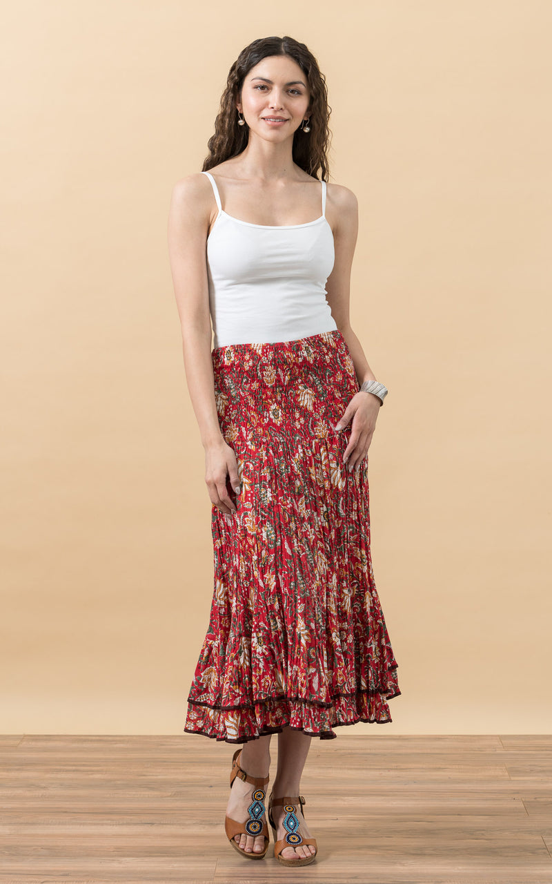 Macarena Skirt, Short, Masala Bloom