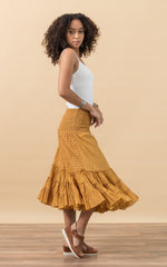 Lola Skirt, Short, Curry Calico