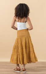 Pico Skirt, Short, Curry Calico