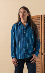 Zion Shirt, Long Sleeve, Indigo Weave