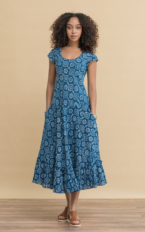 Sedona Dress, Long, Cap Sleeve Passementrie Sedona Dress, Long, Cap Sleeve Passementrie