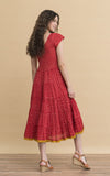 Baila Conmigo Dress, Cap Sleeve, Scarlet Calico