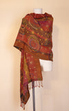 Boiled Wool Shawl, Embroidery, Byzantium