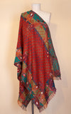 Boiled Wool Shawl, Embroidery, Fiesta Dot