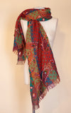 Boiled Wool Shawl, Embroidery, Fiesta Dot