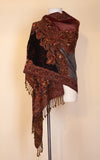 Boiled Wools Shawl, Embroidery, Harvest