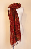 Boiled Wool Shawl, Embroidery, Autumn Vine
