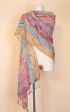 Boiled Wool Shawl, Embroidery, Gracelyn