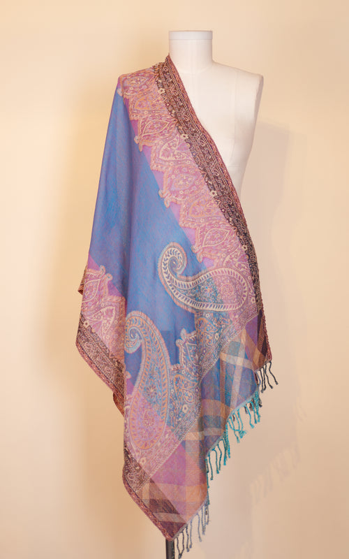 Boiled Wool Shawl, Aurora