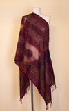 Boiled Wool Shawl, Morada